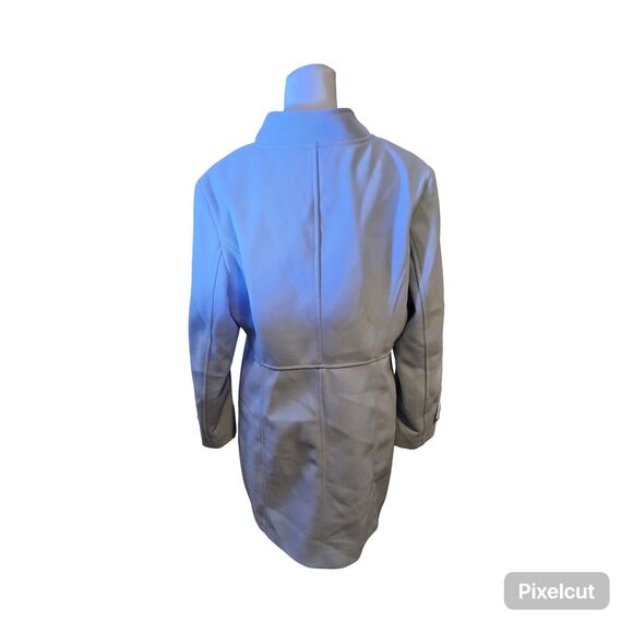 Allegra K Size Large Sky Blue Double Breasted Winter Coat - Picture 6 of 11